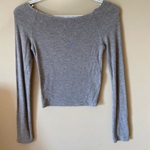 PACSUN Ribbed Wide Shoulder Top